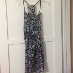 Party dress in tropical blue and white!