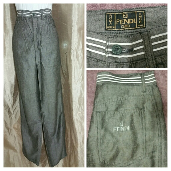 vintage fendi logo pants