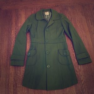 Green peacoat