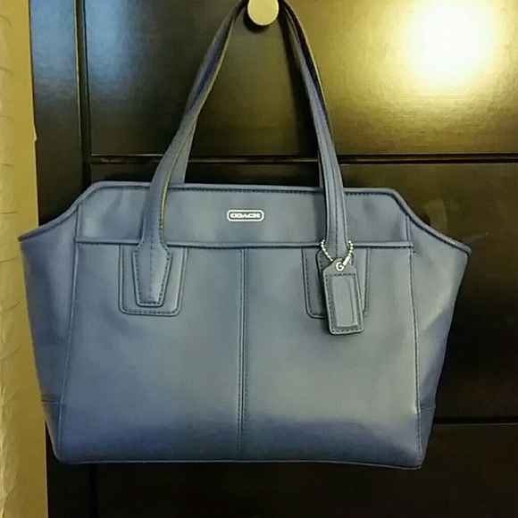 Cobalt blue leather Coach purse