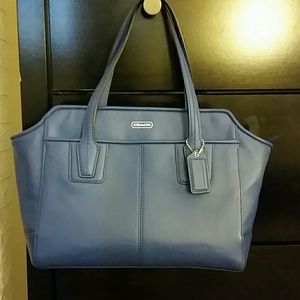 Cobalt blue leather Coach purse