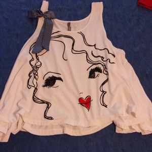 Flowy white tank top