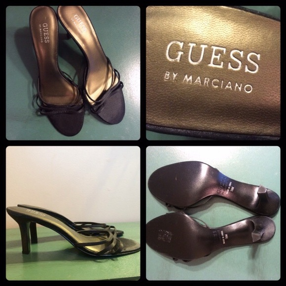 NEW Guess by Marciano black strappy mules!