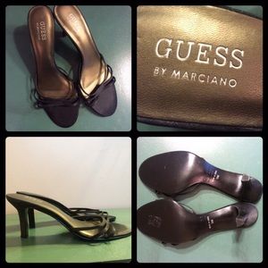 NEW Guess by Marciano black strappy mules!