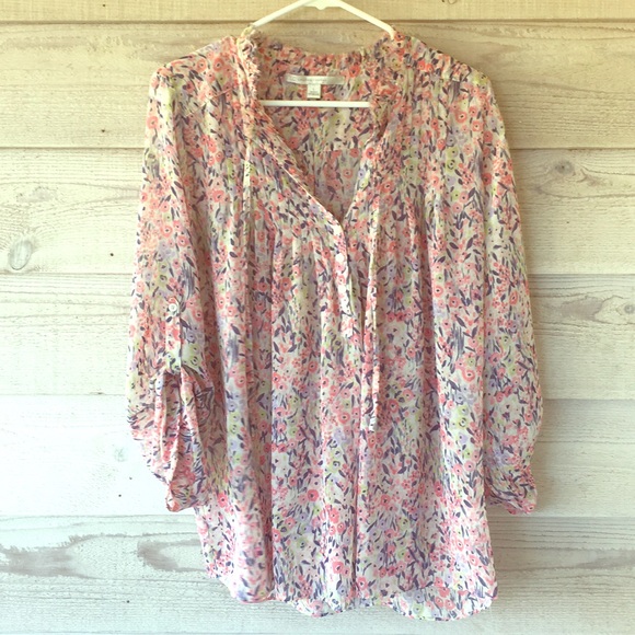 LC Lauren Conrad Floral Top