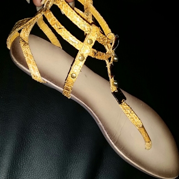NEW ITEM ALERT! Mustard Gold Sandals