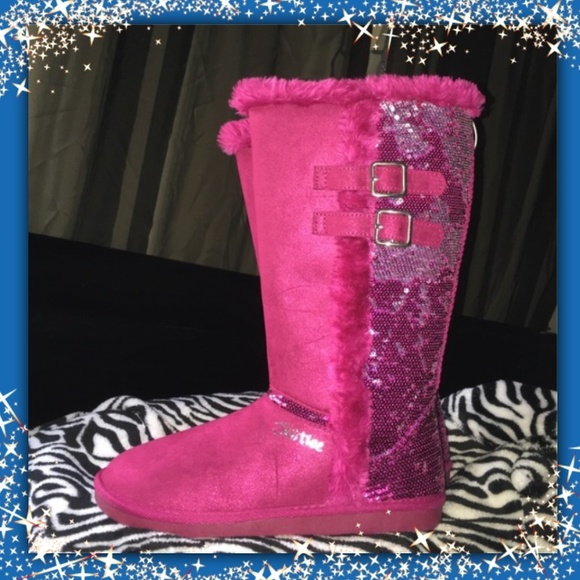 Justice Other - 💝 Justice Fuchsia boots w/sequins💕