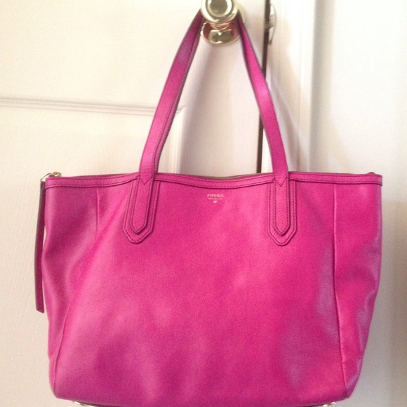 All Leather Pink Fossil Handbag