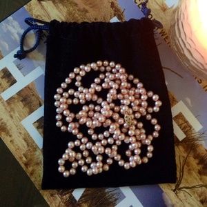 48" Strand of Pink Cultured Pearls