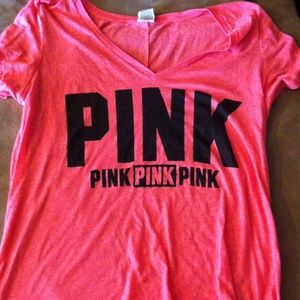 Pink V cut shirt