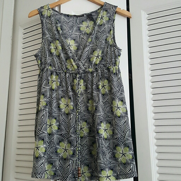 Sheer, Wrap-front Tunic Top