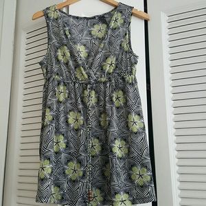 Sheer, Wrap-front Tunic Top