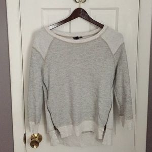 Paneled sweatshirt with side zippers