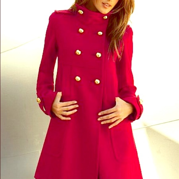 Beautiful Christmas Red Peacoat!