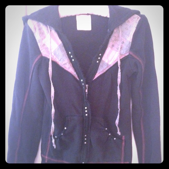 Free People Embroidered Zipup Hoodie NWOT