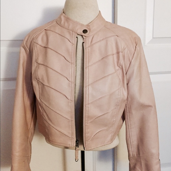 Charlotte Russe Cropped Moto Jacket