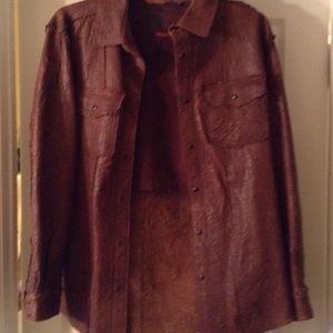 Leather shirttail hem jacket. Excellent condition
