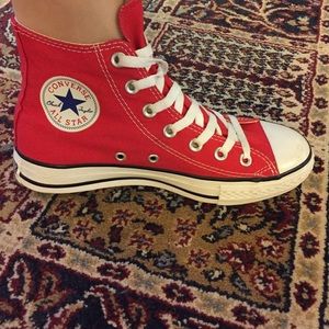 BRAND NEW Red High Top Converse