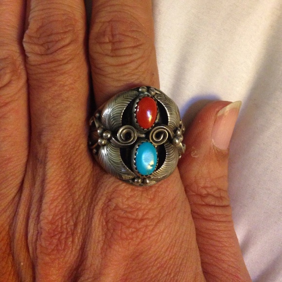 SALE 🌺 turq & coral. Native American 12