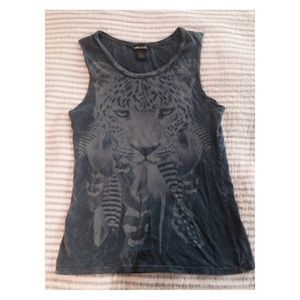 Cheetah Head muscle tee ☄ Wet seal