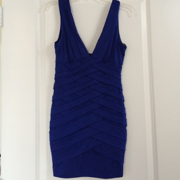 Blue forever 21 dress stretchy