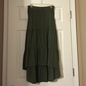 Dark green high low Skirt, Great all year round!