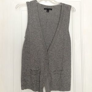 Gray wool banana republic sweater vest