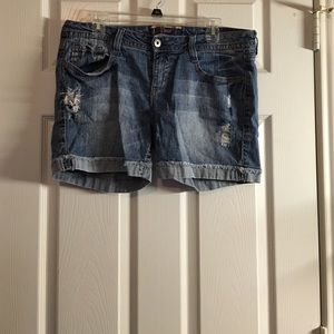 Blue jean shorts