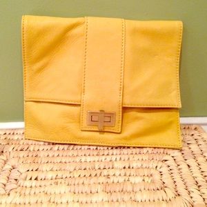 Sabrina yellow leather purse