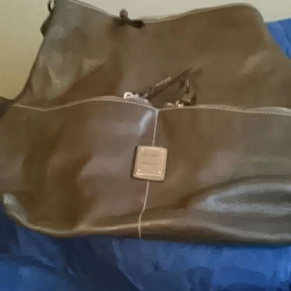 Dooney & Burke brown leather tote - Picture 1 of 4
