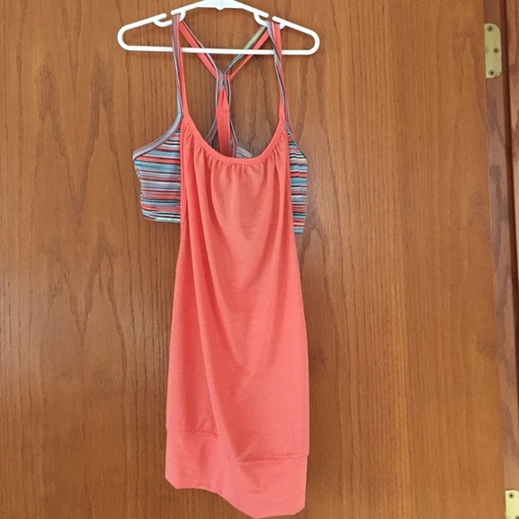Orange workout tank top