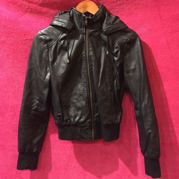 Black leather jacket