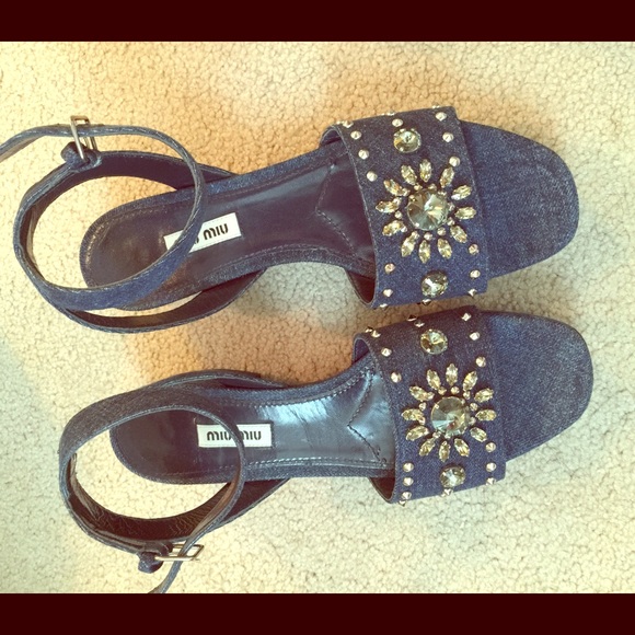 Miu Miu sandals denim 38.5