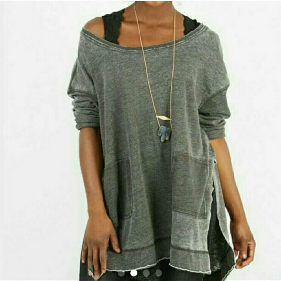 Free People Gray Tunic - Picture 2 of 3