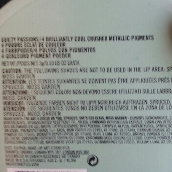 NEW MAC CRUSHED METALLIC PIGMENTS - Picture 4 of 4