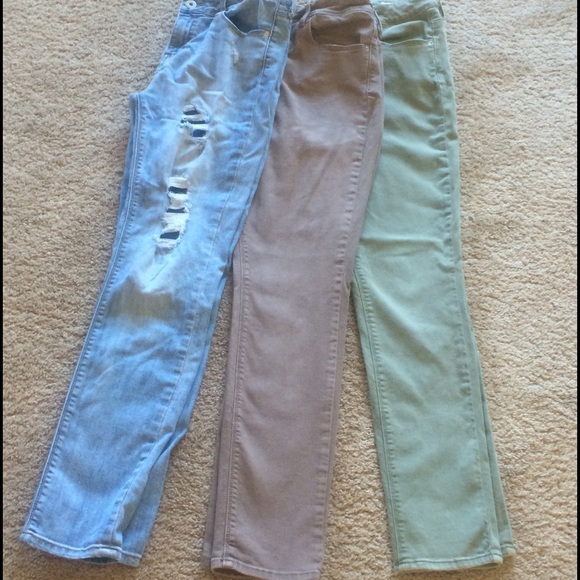 3 pairs of bullhead black skinny jeans