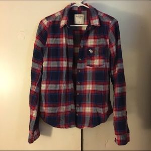 Plaid long sleeve button up