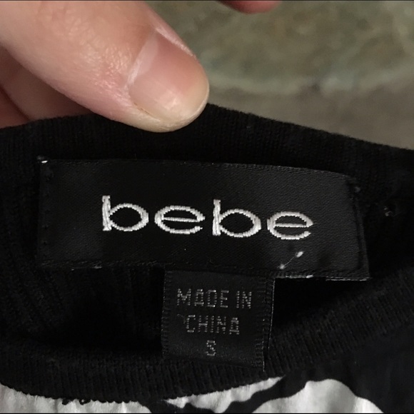 bebe black & white polka dot tank - Picture 3 of 3