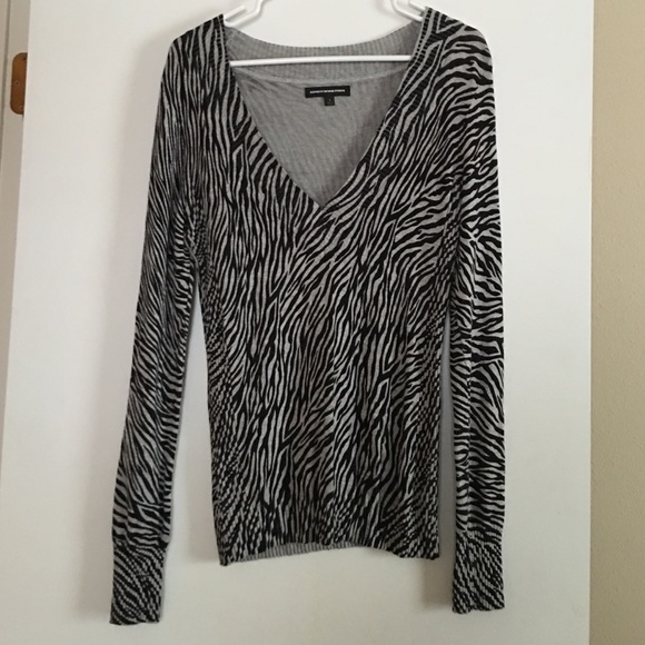 Zebra print long sleeve size medium