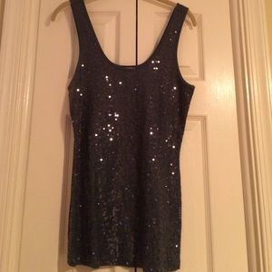 Sequined tank top