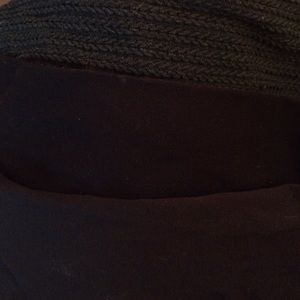 Three pairs of tights, grey, black, & dark purple