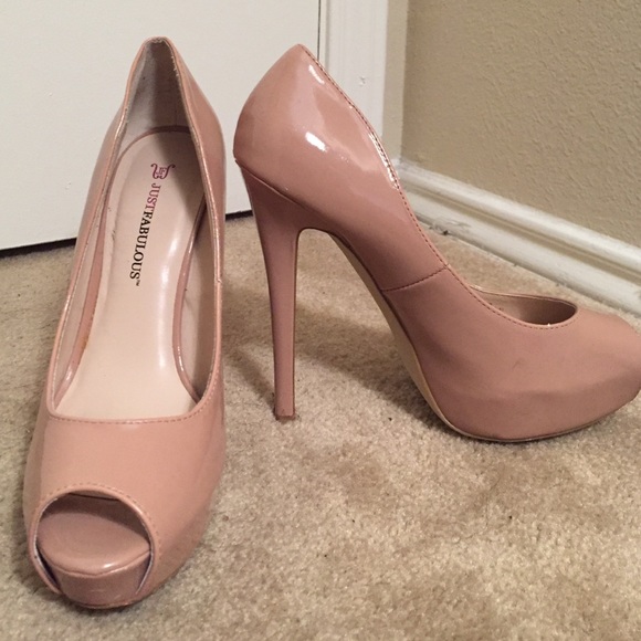 Gently used beige heels