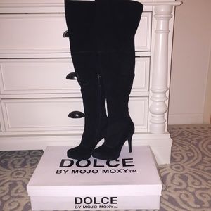 BEAUTIFUL suede thigh high boots