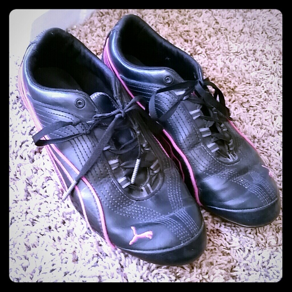Black & Pink Puma Running Shoes 8
