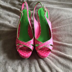 EUC Lilly Pulitzer wedges size 7!