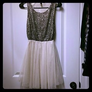 Sequin Top Net bottom dress