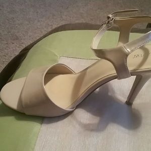 Nude heeled sandals