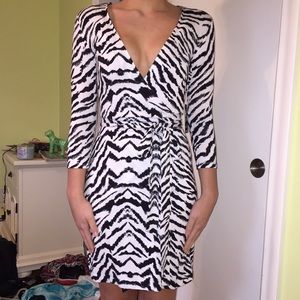 Wrap Front Zebra Dress from Express