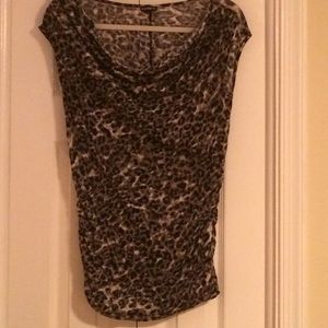 L animal print top