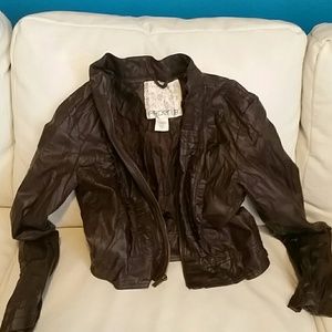 Classy brown leather jacket
